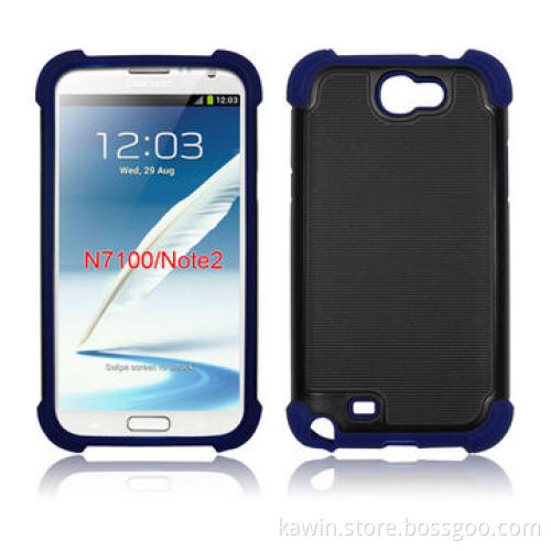 Triple Combo 3-in-1 TPU + PC + Silicone Cover for Samsung Galaxy Note2
